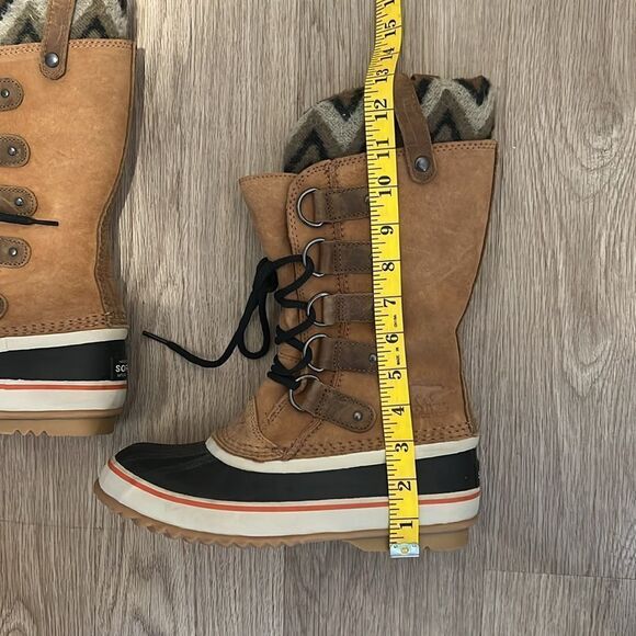 Sorel Womens Joan Of Arctic Suede Chevron Knit II Waterproof Boots Womens Size 7 - Picture 11 of 15